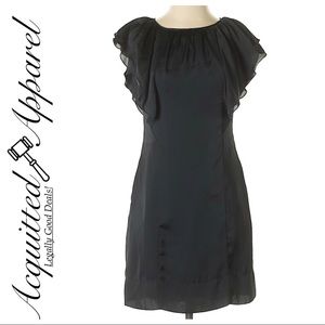 Max & Cleo | Ruffle Sleeve Little Black Dress With Pockets